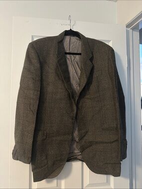 Men's Brown Glen Plaid Sport Coat - Classic Notch Lapel Blazer